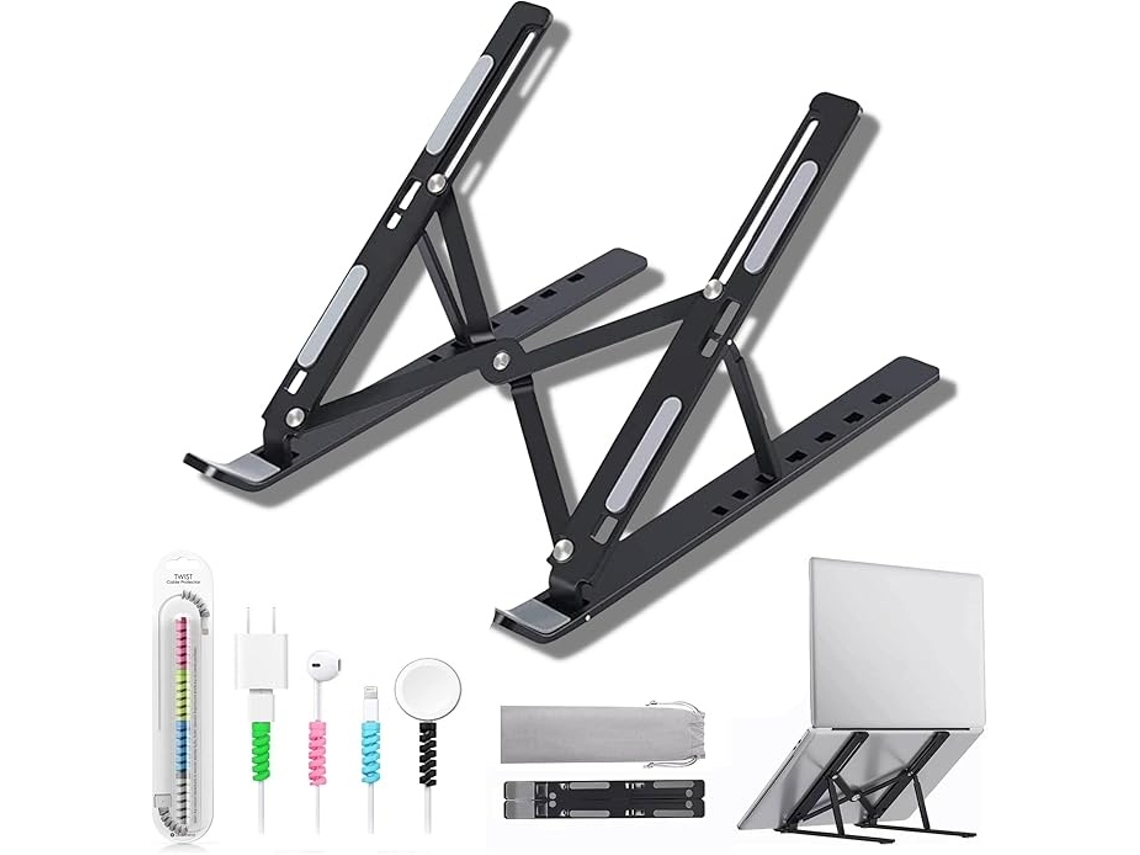 Lurelia Suporte Para Portátil Ajustável, Dobrável, Com Ventilação, Para 17 Polegadas, Compatível Com Macbook, Tablet
