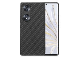 Capa Traseira De Couro Com Textura De Fibra De Carbono Para Honor 70