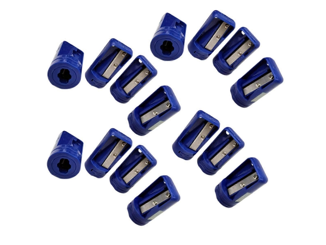 Apontador De Lápis De Carpinteiro Octogonal, Quadrado, Oval, Manual, Azul Escuro, 15 Peças Aquaforge