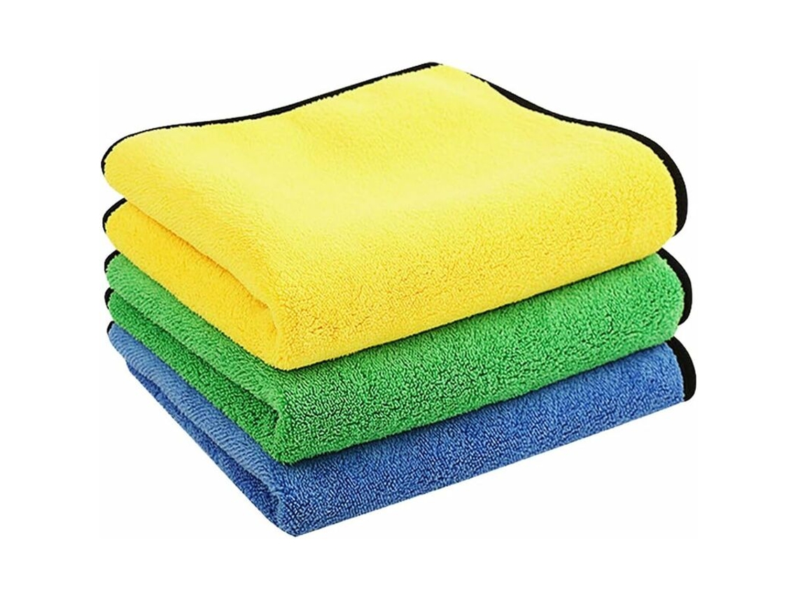Panos De Limpeza Em Microfibra, 3 Unidades, 60 X 30 Cm, Ultra Absorvente, Reutilizável, Secagem Rápida, Para Carro, Uso Doméstico