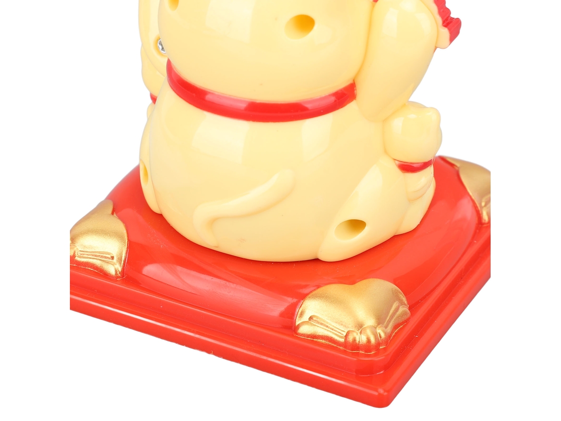 Gato da Sorte Solar Amarelo com Braço Mexendo LAXISCREED