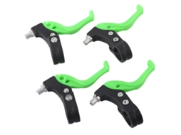 Manete De Freio Para Bicicleta Infantil Ergonômica Ajustável Para Guidão 22.2mm/0.9in Preto Verde