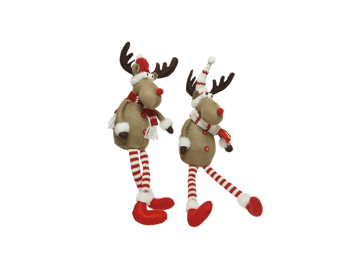 Peluche DECORIS Renas de Natal 12,5 X 16 X 49 cm