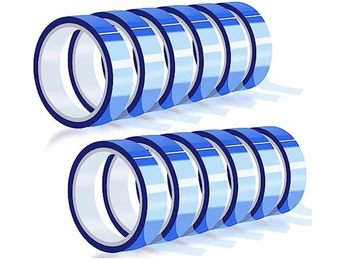 12 Rolos De Fita Térmica Azul Durável De 0,8 Polegadas X 100 Mm, Adequada Para...
