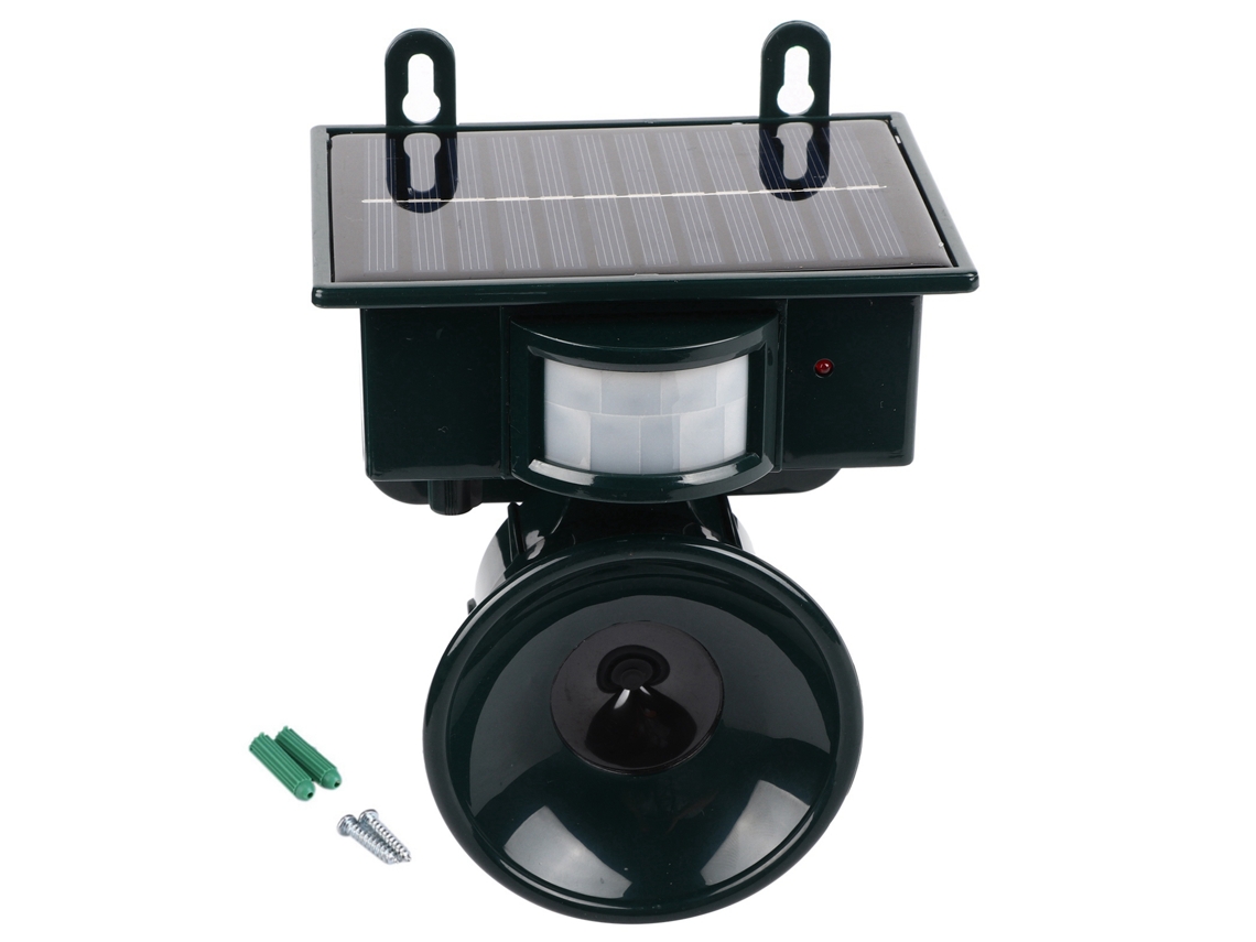 Repelente Ultrassônico Solar com Sensor de Movimento Pir para Pássaros Cães Ratos S/MARCA