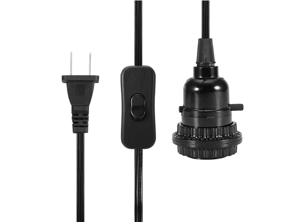 Suporte para Lâmpada E27 E26 com cabeamento e interruptor kit de iluminação pendente 1,8m MARCA