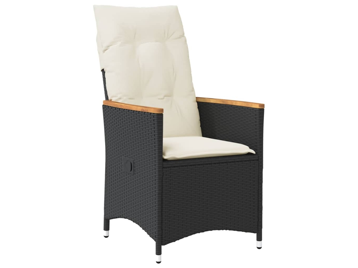 Reclining Garden Chair, Reclining Garden Chairs Vidaxl Preto Rattan / Vime (n/a)