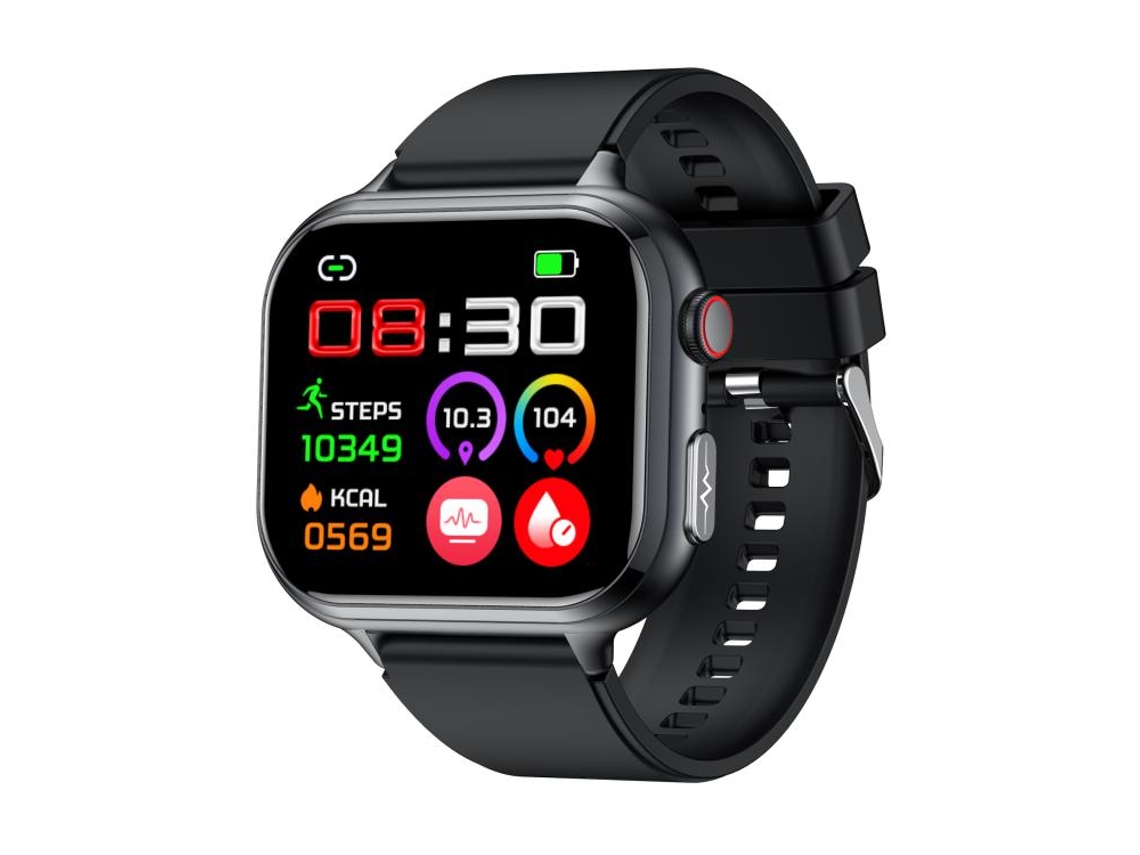 (preto) Smartwatch Com Tela Horizontal De 1,91 Polegadas, Pulseira De Silicone E Suporte Para Ecg.