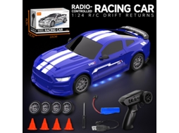 1/24 4wd Carro De Drift Rc, Carro De Controle Remoto 2.4ghz Recarregável Com Luz Led, Presente Perfeito Digitallab (azul 907)