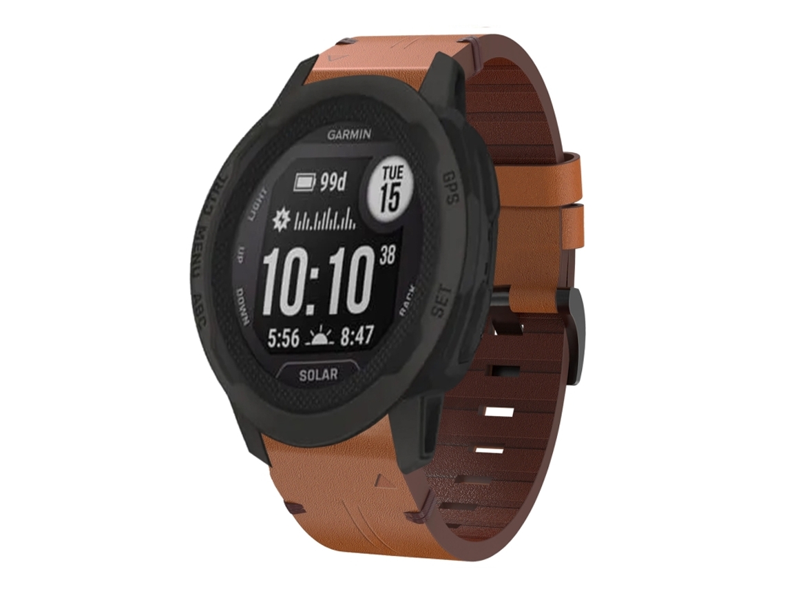 Bracelete para Garmin Instinct 2x Solar Couro com Fivela de Aço Marrom XIAOMOYU (26mm)