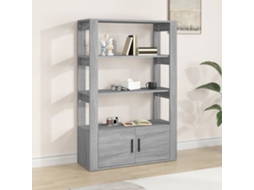 Vidaxl Aparador 80x30x119,5 Cm Derivados De Madeira Cinzento Sonoma