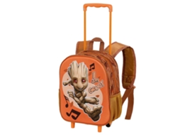 Mochila KARACTERMANIA I Am Groot Soundtrack 3D com Rodas Pequena Multicolorido