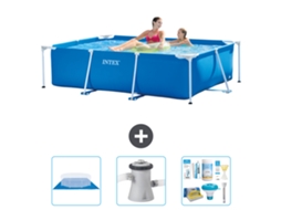 Intex Piscina Com Estrutura Retangular - 220x150x60 Cm - 4-peças S21248