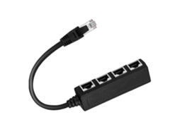 Cabo Adaptador De Rede Com Divisor Ethernet Rj45, 1 Para 4 Conectores