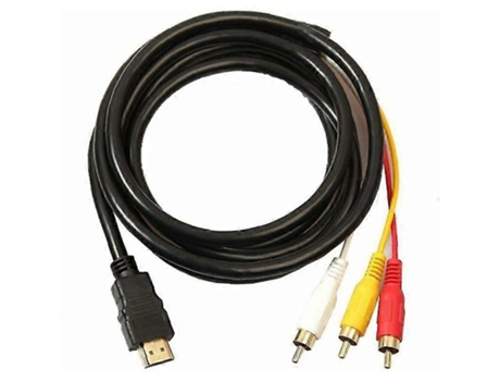 Cabo Hdmi Rca 3 Cabo Conversor Hdmi Para Rca Cabo Adaptador Hdmi Transmissão Unidirecional Cabo Transmissor 1,5m Rca Zmliyecqnq