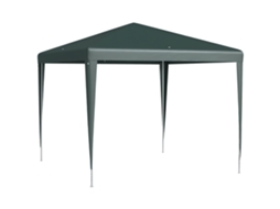 Gazebo de Jardim, Teto Duplo, 3x3 metros, Cinza Escuro, SINI TECH STORE