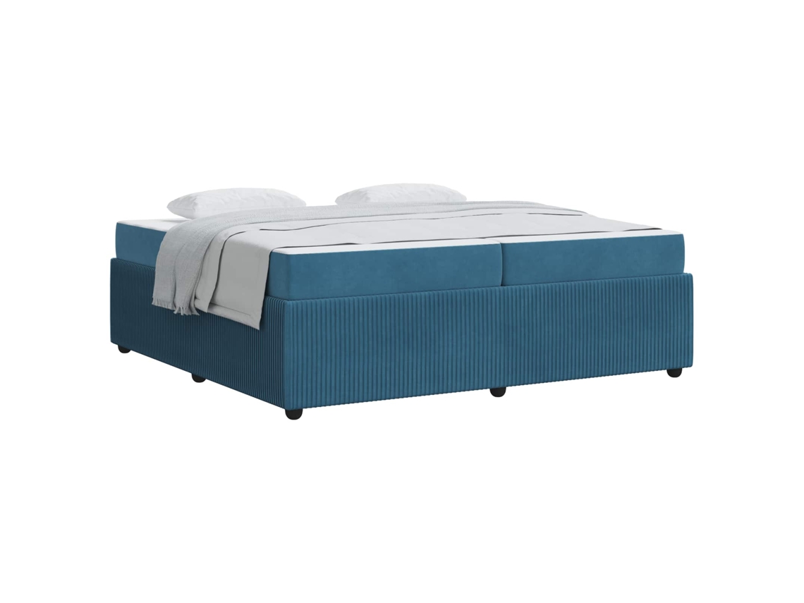 Estrutura da Cama com Colchão Azul Tecido MAISON EXCLUSIVE 200x200 cm