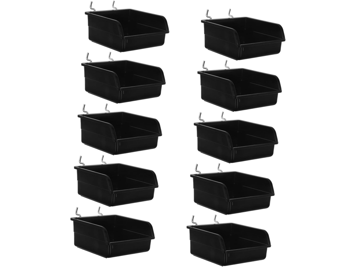 Organizador De Painel Perfurado Ipetboom Com 10 Peças, Preto, Com Ganchos De Metal, Caixa De Plástico Resistente E