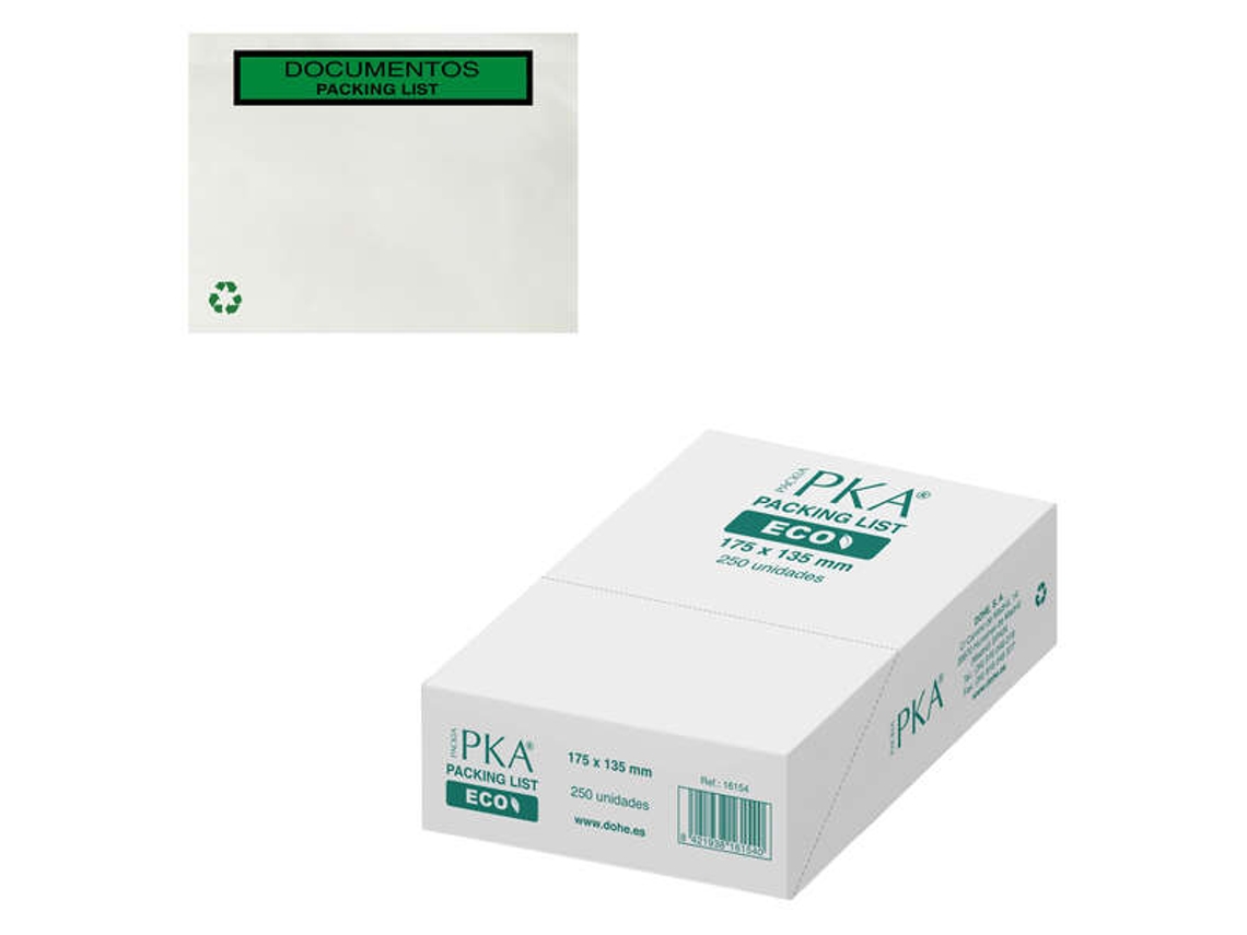 Caixa Dohe Com 250 Envelopes Autoadesivos Ecológicos Lista De Embalagem Envio Especial