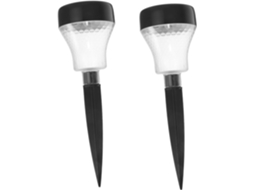 Conjunto De 2 Luzes Solares Led À Prova D'água Para Exterior, Ideal Para Jardim, Entrada De Garagem E Pátio.
