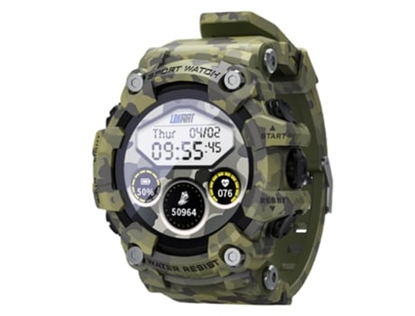 Smartwatch LOKMAT Attack Dial Verde 44Mm Pulseira Tpu Smartwatch