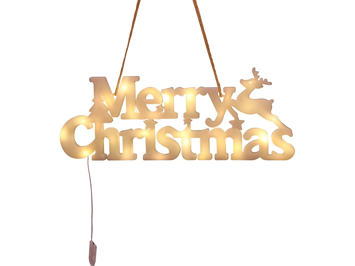 Luzes Led Natal Feliz Natal Árvore Coroa Pendente | S/MARCA
