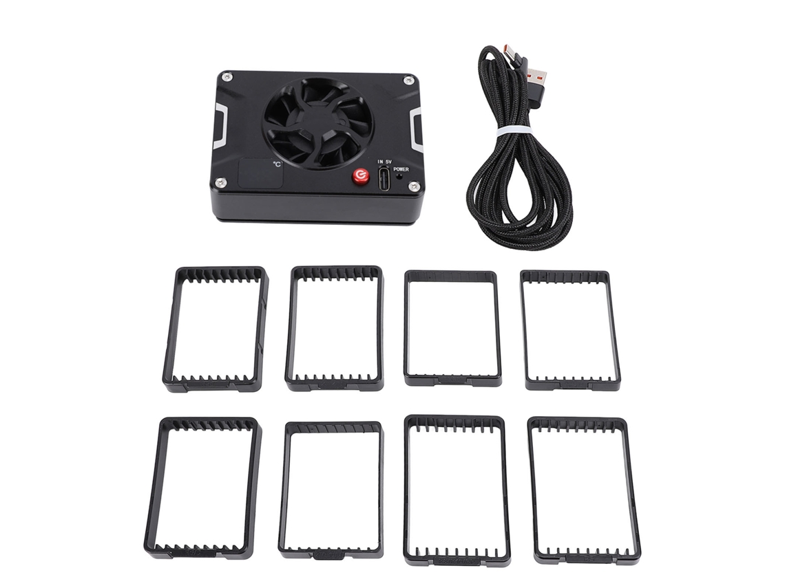 Ventilador de resfriamento pequeno, silencioso e ajustável para câmeras, acessório para gravação compatível com A7s3, FX30, A7m4, ZVE1, A6700, A7c2 e ZV-E10/ZV1.