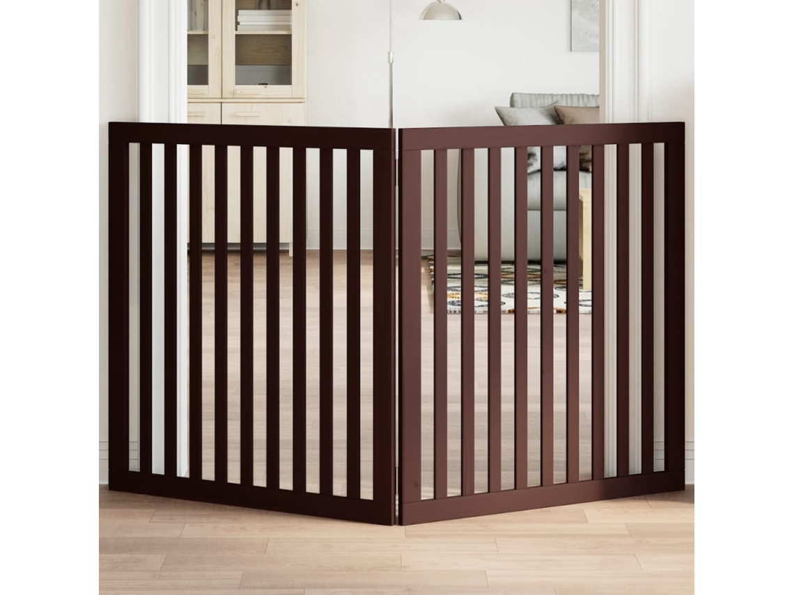 Vidaxl Portão Dobrável 2 Painéis 160 Cm Álamo Castanho