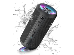 Alto Falante Bluetooth, Alto Falantes Portáteis Sem Fio Bluetooth Com Luz Led, Volume Mais Alto E Graves Aprimorados, Preto Yizhood