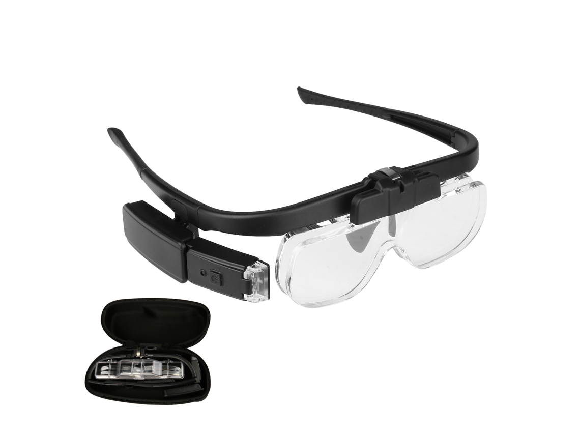 Lupa Com Lentes 4.5x E 2 Luzes Led, Lupa De Cabeça Para Joiaria, Relógios, Reparo Eletrônico E Passatempos