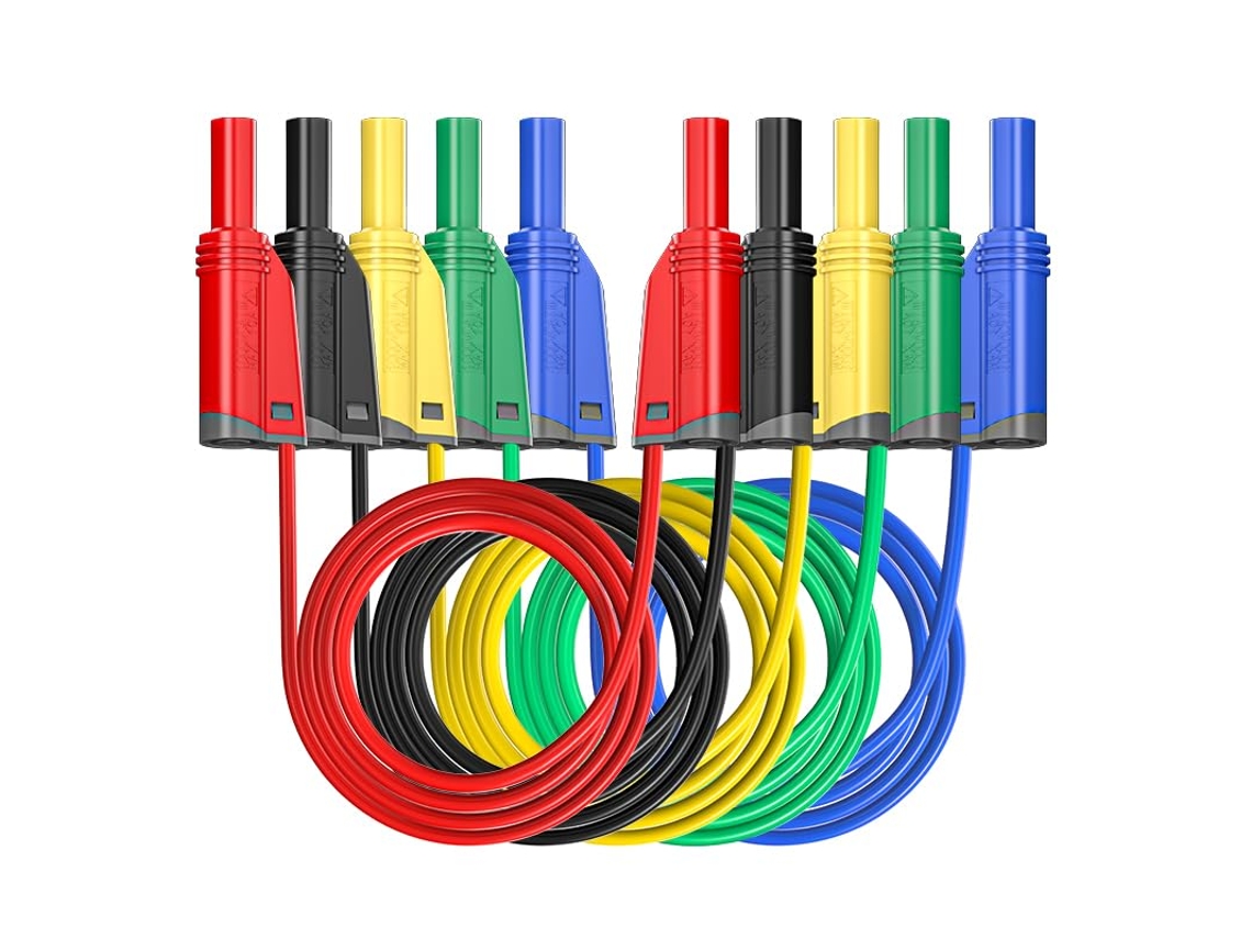 Cabos Teste Silicone 4mm 1000v 15a Flexível Empilhável