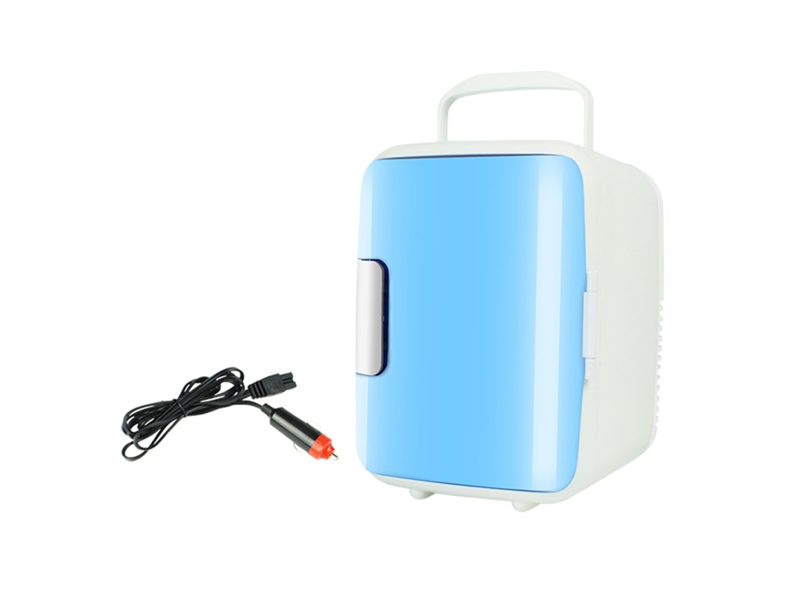 Mini Car Fridge 4l Portable Fast Cooling Warmer Travel Camping Blue