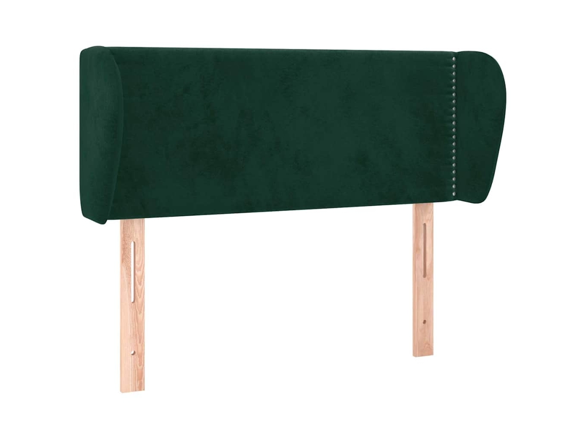 Cabeceira de Cama C/ Abas Veludo Verde Escuro MAISON EXCLUSIVE (103x23x78 cm)