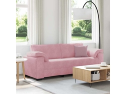 Sofá De 3 Lugares | Sofá Da Sala | Sofá De Relaxamento 178 Cm Veludo Rosa Wsd784461 Lovely Home