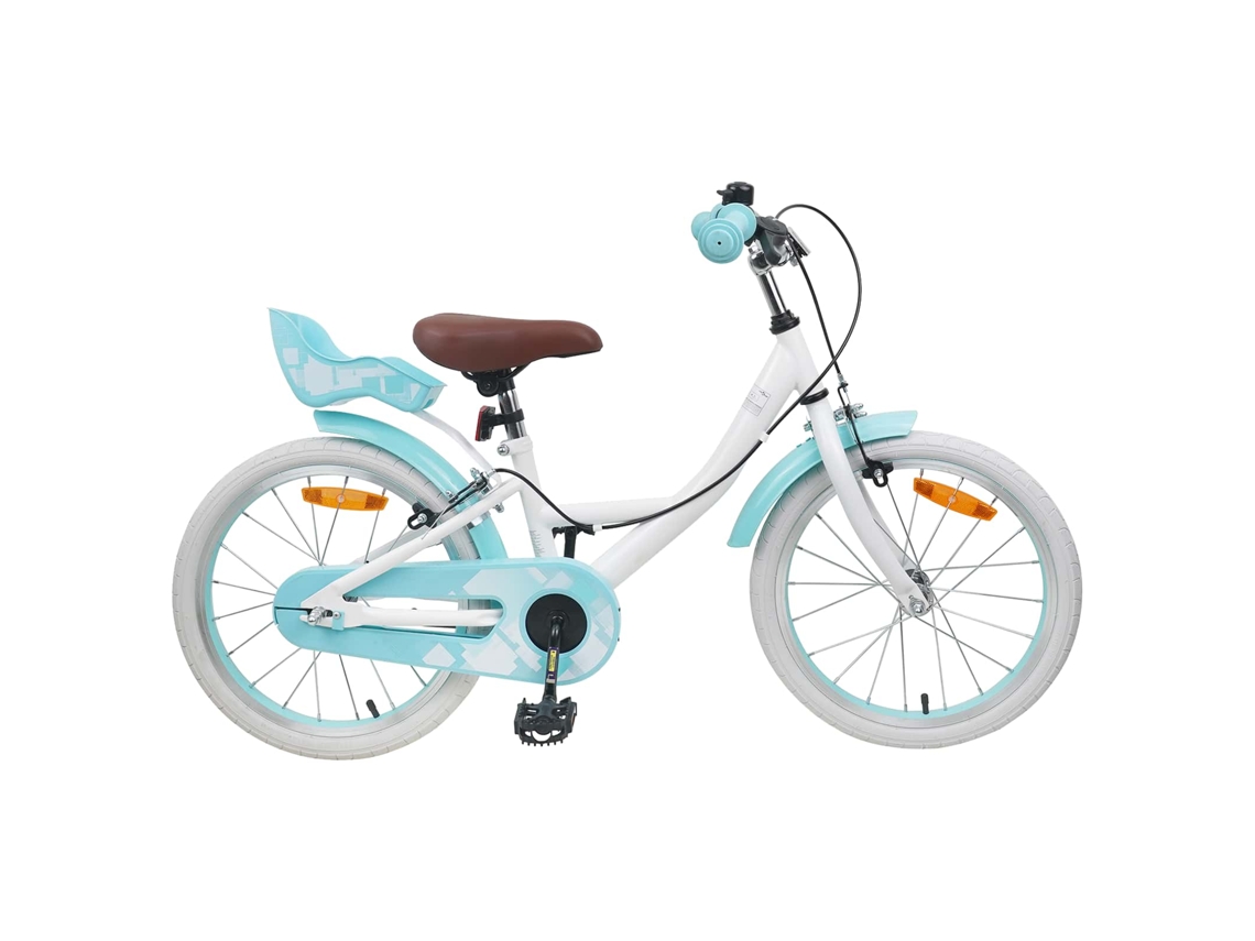 Vidaxl Bicicleta Infantil 18 Polegadas Para 5-7 Anos Branco