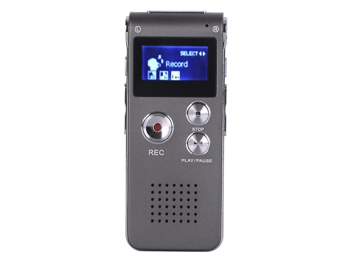 Lurelia Gravador De Voz Usb 16gb Com Usb Recarregável, Ativação Por Voz, Redução De Ruído Para Reuniões, Aulas, Palestras - Cinza