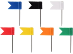 160 Tachinhas Com Bandeiras Para Mapas E Quadrados De Cortiça, Tachinhas De Plástico E Metal Para Marcar Viagens