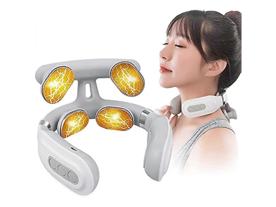 Massageador De Pescoço Portátil E Recarregável Para Alívio Da Dor No Inteligente Com Função Aquecimento.