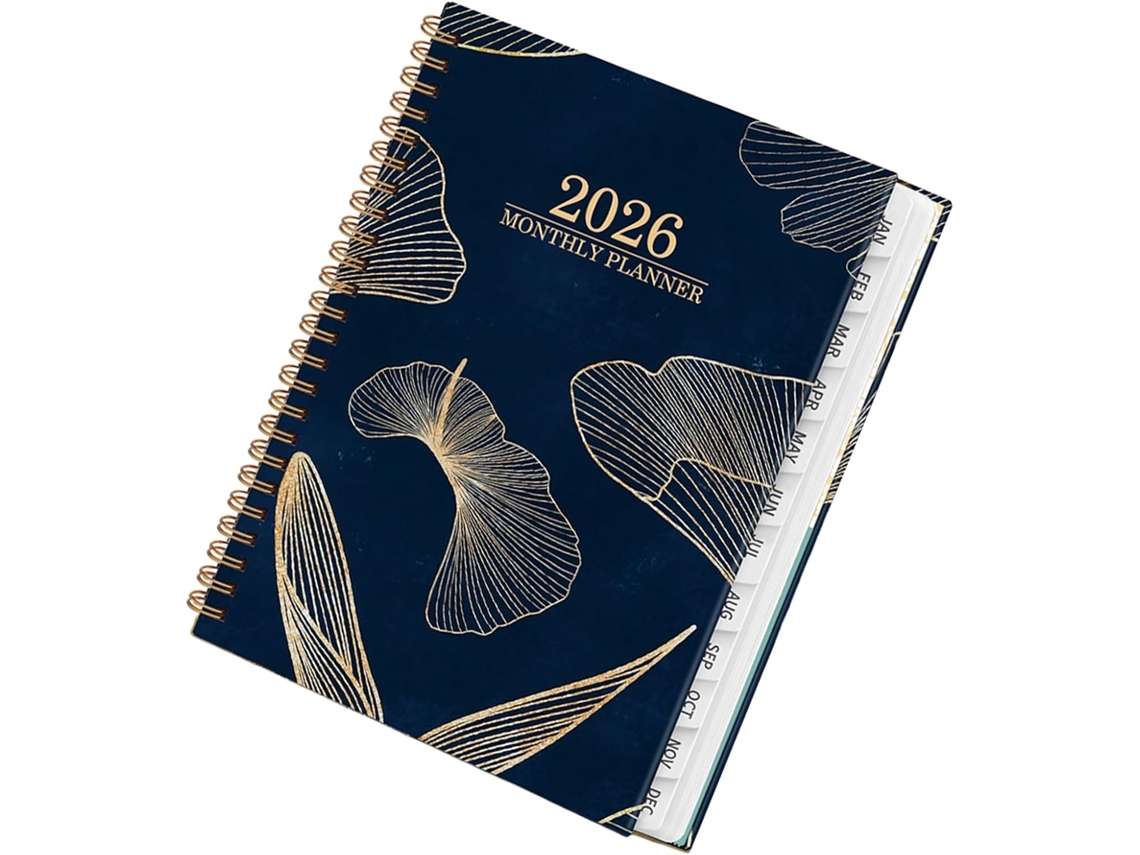 Agenda Semanal 2026 com Estampas Florais e Datas