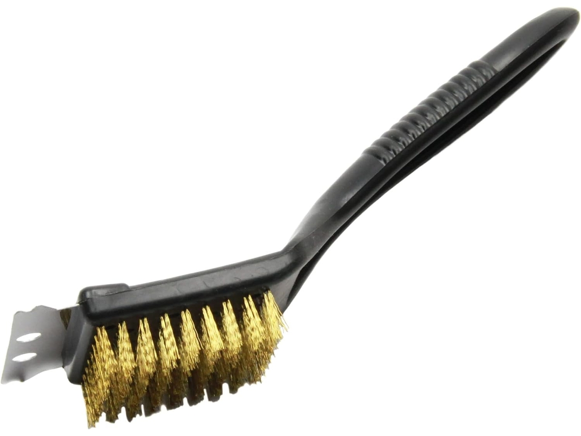 Escova Curta Para Grelha Com Cabo De Plástico, 23 Cm De Comprimento, Preta.
