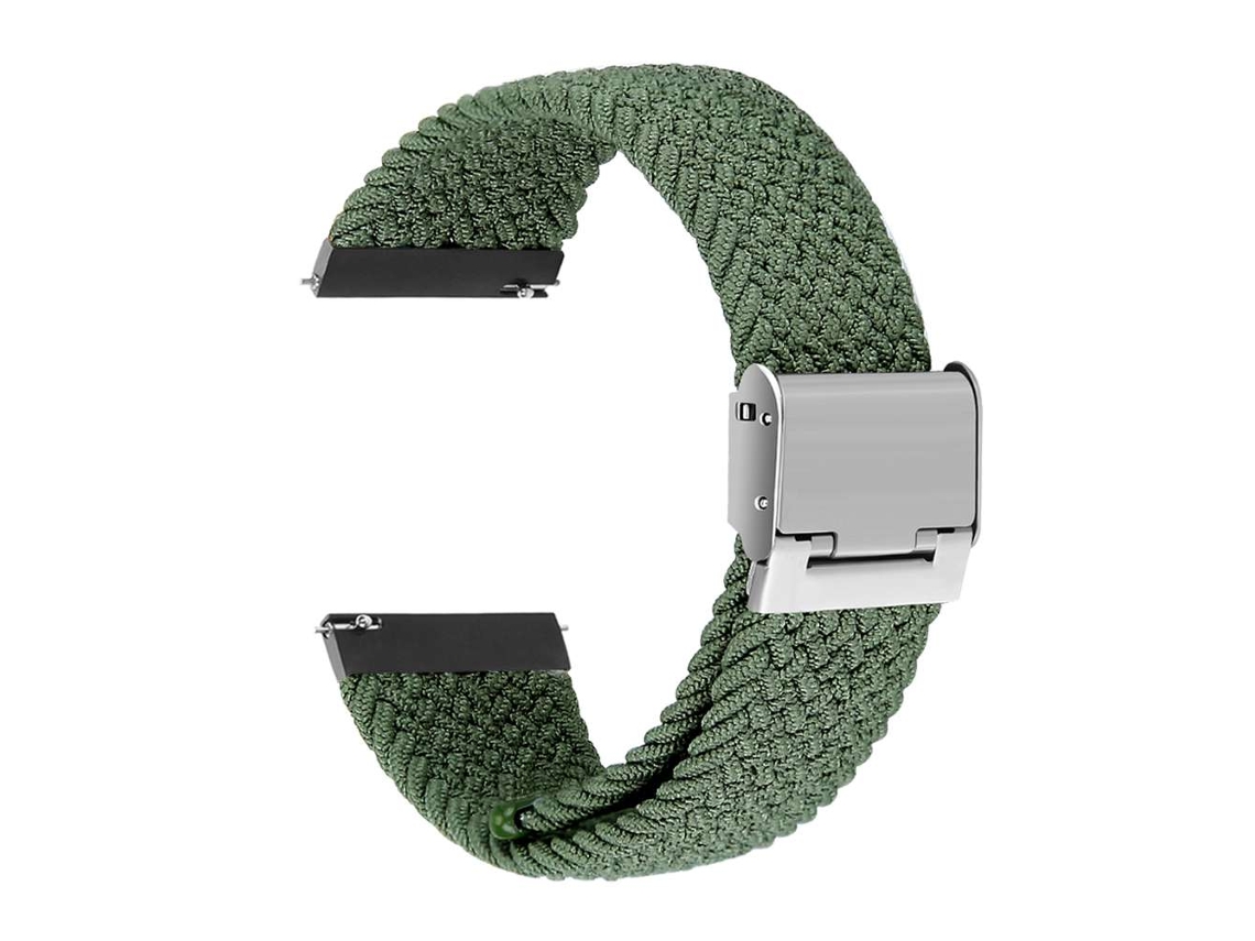 Bracelete Pulseira Entrançada Flexível para Xiaomi Mibro C2 Verde