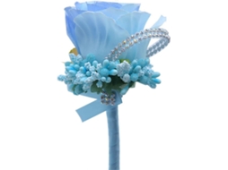 Enfeite Decorativo, Formato De Flor, Cor Azul Claro, Para Casa, Mesa, Festas E Composição De Ambientes Sazonais
