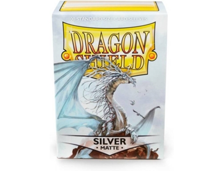 Jogo de Cartas  Dragon Shield Sleeves 100 Silver (Inglês - Idade Mínima: 8)
