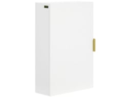 Armário Casa de Banho de Parede Mdf Cor Branco 40x15x60 cm Kleankin