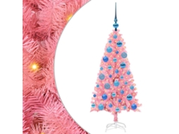 Árvore De Natal Artificial Com Led Vidaxl Rosa Pvc (120 Cm)
