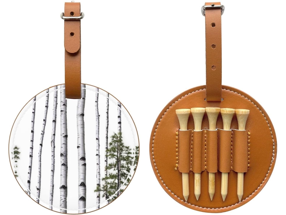 Bolsa para Guardar Tees de Golfe Birch Tree, Preta Fácil de Transportar e Mais Eficiente para Jogar Golfe.