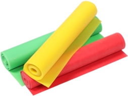 Conjunto De 3 Faixas Elásticas Resistência Para Treino Em Casa, Academia, Ioga E Fortalecimento Muscular, Com