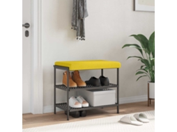 Vidaxl Almofada De Banco Tecido Amarelo Claro Profundidade 35 Cm