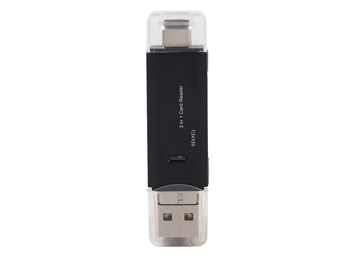 Leitor de Cartões Micro USB Tipo C 3 em 1 CHABERLU