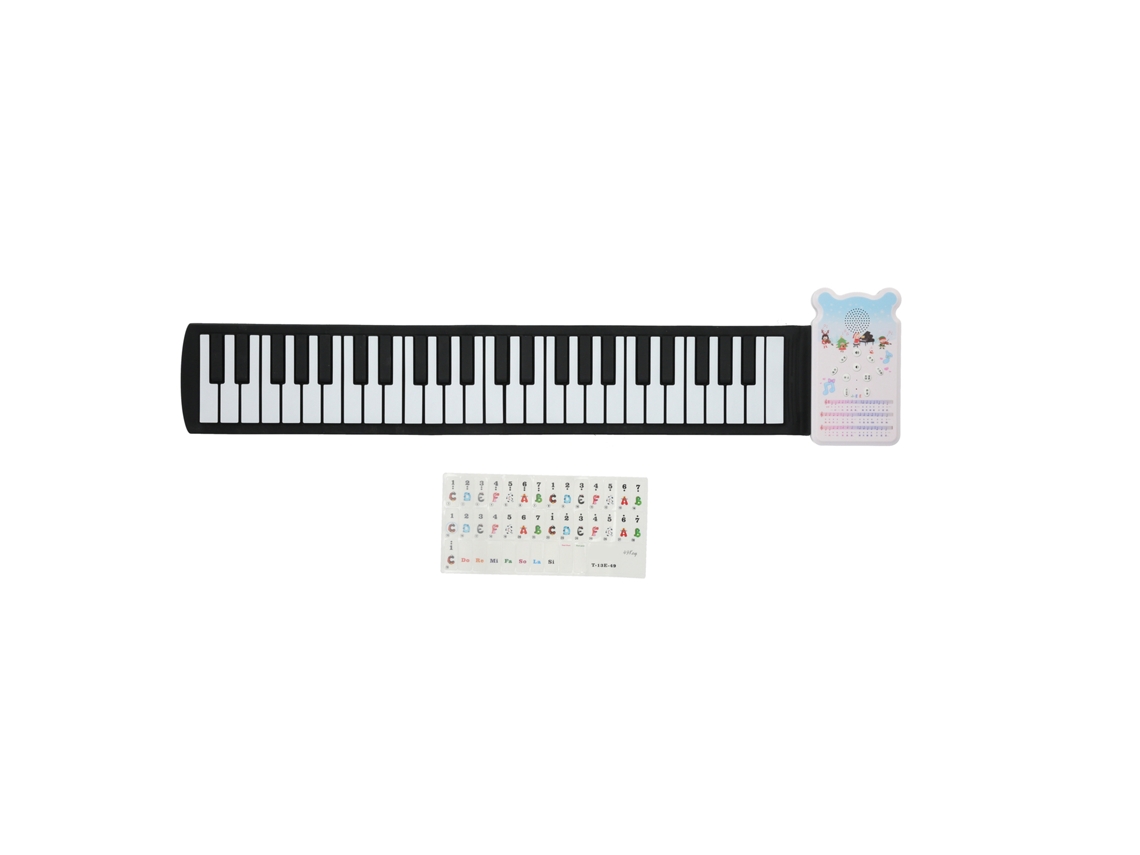 Ats piano Eléctrico Enrollable para Niños 49 Teclas Recargable Portátil Con Jack para Auriculares